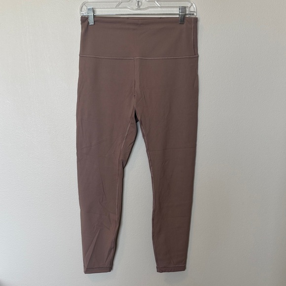 lululemon athletica Pants - Lululemon Ribbed Brown/Tan Leggings